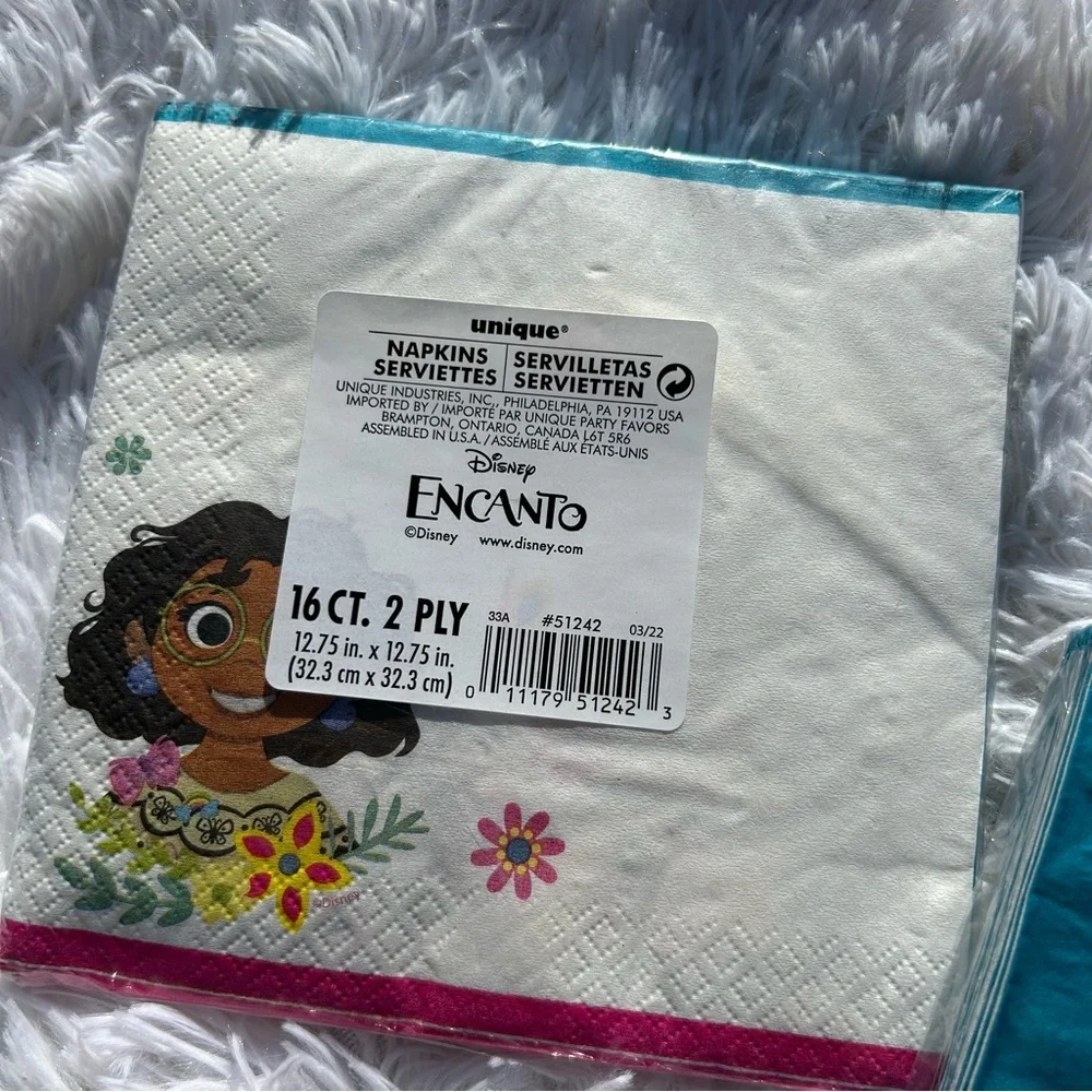 🩶5/$30 Disney’s Encanto Mirabel Luncheon Party Napkins Set of Two 16 Packs NEW